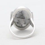 925 sterling Silver Dendritic Opal Rings