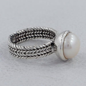 Cultured Fresh Water Pearl Silver Rings