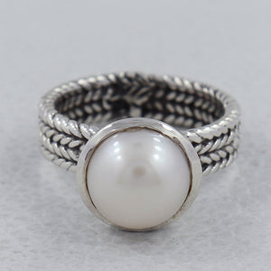 Cultured Fresh Water Pearl Silver Rings