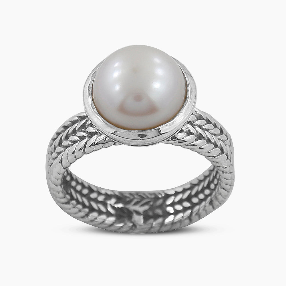Cultured Fresh Water Pearl Silver Rings