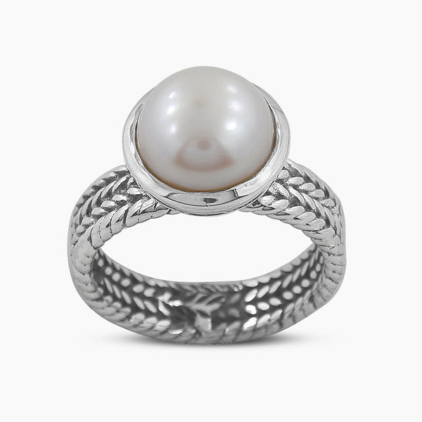 Cultured Fresh Water Pearl Silver Rings