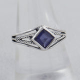 Natural Garnet Silver Rings