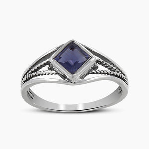 Natural Garnet Silver Rings