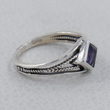 Natural Garnet Silver Rings