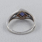 Natural Garnet Silver Rings