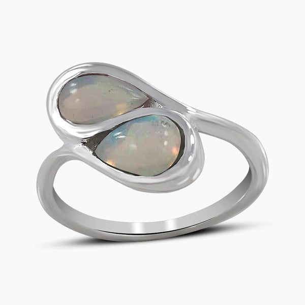 Ethiopian Opal Silver Rings