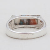 Spiny Oyster Turquoise Silver Rings