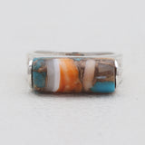 Spiny Oyster Turquoise Silver Rings
