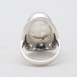 Rainbow Moonstone Silver Rings