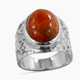 925 Sterling Silver Pink Opal Rings