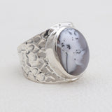 925 Silver Pink Opal Rings