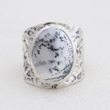 925 Silver Pink Opal Rings