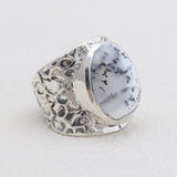925 Silver Pink Opal Rings
