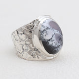 925 Silver Pink Opal Rings