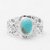 Mexican Turquoise Silver Rings