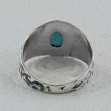 Mexican Turquoise 925 Sterling Silver Hammered Ring