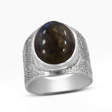 Natural Lapis Lazuli Silver Rings