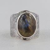 Natural Lapis Lazuli Silver Rings