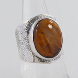 Natural Lapis Lazuli Silver Rings