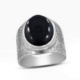 Natural Lapis Lazuli Silver Rings