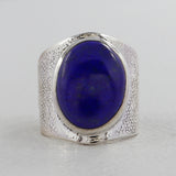 Natural Lapis Lazuli Silver Rings