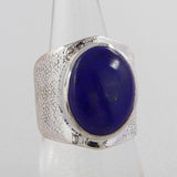 Natural Lapis Lazuli Silver Rings