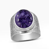 Natural Lapis Lazuli Silver Rings