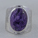 Natural Lapis Lazuli Silver Rings