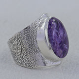Natural Lapis Lazuli Silver Rings
