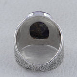 Natural Lapis Lazuli Silver Rings