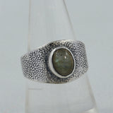 Rainbow Moonstone Silver Ring