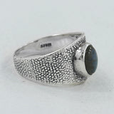 Rainbow Moonstone Silver Ring