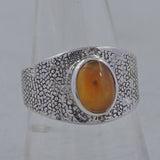 Rainbow Moonstone Silver Ring