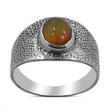 Rainbow Moonstone Silver Ring