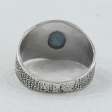 Rainbow Moonstone Silver Ring