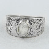 Rainbow Moonstone Silver Ring