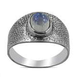 Rainbow Moonstone Silver Ring