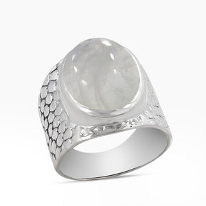 925 Sterling Silver Rainbow Moonstone Rings