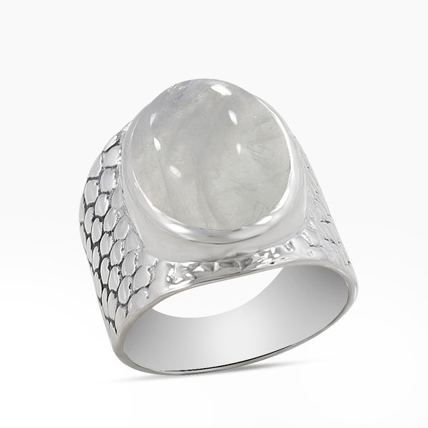 925 Sterling Silver Rainbow Moonstone Rings