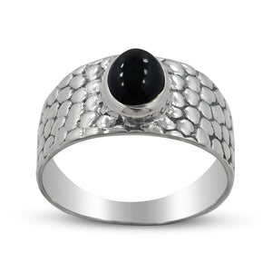 Blue Rainbow Moonstone Silver Rings