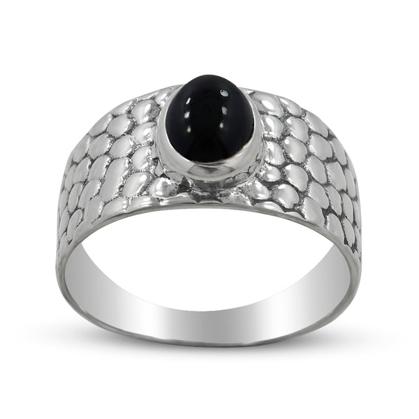 Blue Rainbow Moonstone Silver Rings