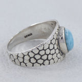 Blue Rainbow Moonstone Ring