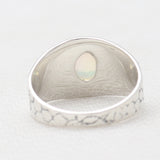 Blue Rainbow Moonstone Silver Rings