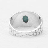 Blue Rainbow Moonstone Silver Rings