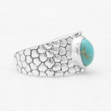 Blue Rainbow Moonstone Silver Rings