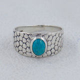 Blue Rainbow Moonstone Ring