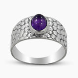 Blue Rainbow Moonstone Silver Rings