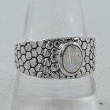 Blue Rainbow Moonstone Ring