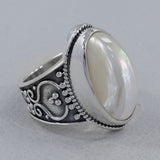 Osmina Mabe Pearl Designer Silver Ring