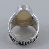 Osmina Mabe Pearl Designer Silver Ring